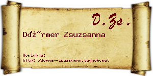 Dörmer Zsuzsanna névjegykártya