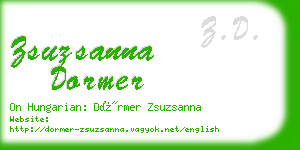 zsuzsanna dormer business card